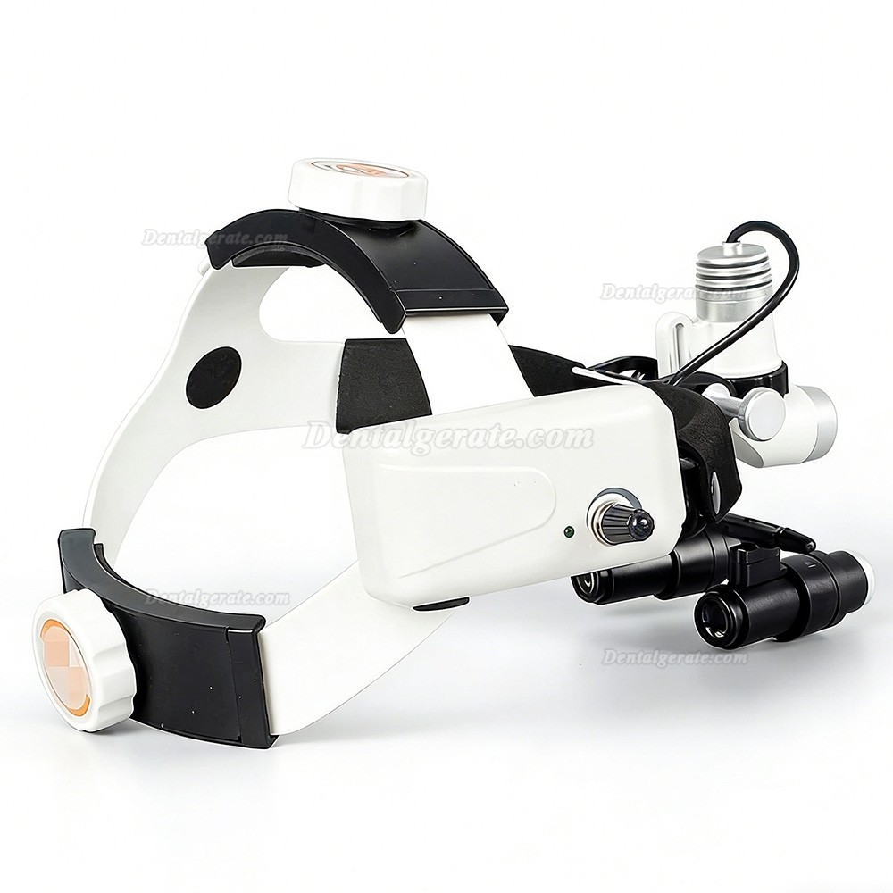 KWS 4,0X Dental Binokularlupe + KWS KD-203AY-4 3W LED-Licht f&uuml;r Lupenbrille, mit 2 Batterien